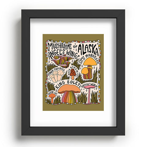Doodle By Meg Mushrooms of Alaska Recessed Framing Rectangle