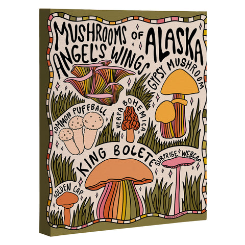Doodle By Meg Mushrooms of Alaska Art Canvas