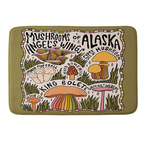 Doodle By Meg Mushrooms of Alaska Memory Foam Bath Mat