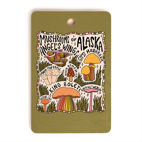 Doodle By Meg Mushrooms of Alaska Cutting Board Rectangle