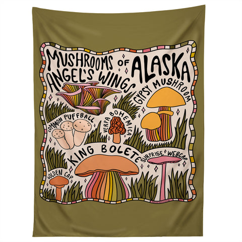 Doodle By Meg Mushrooms of Alaska Tapestry