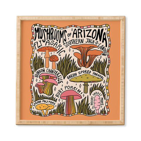 Doodle By Meg Mushrooms of Arizona Framed Wall Art