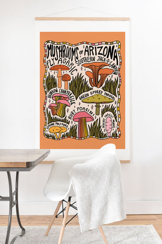 Doodle By Meg Mushrooms of Arizona Art Print And Hanger
