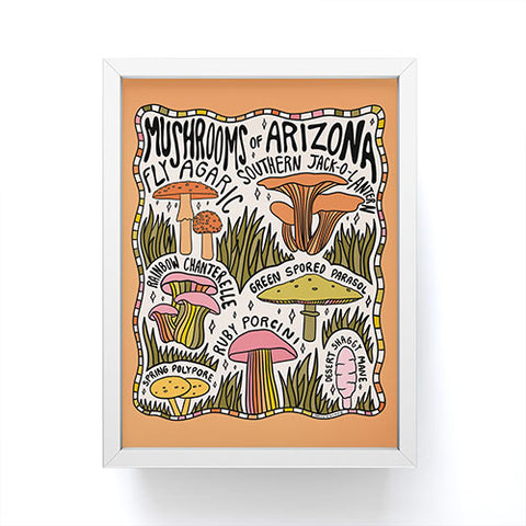 Doodle By Meg Mushrooms of Arizona Framed Mini Art Print