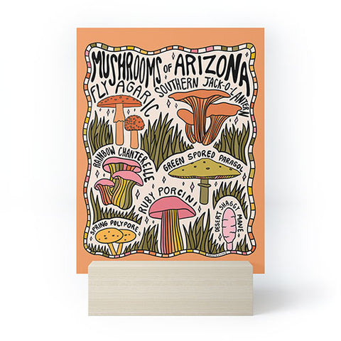 Doodle By Meg Mushrooms of Arizona Mini Art Print