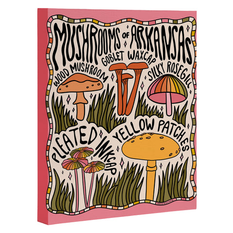 Doodle By Meg Mushrooms of Arkansas Art Canvas