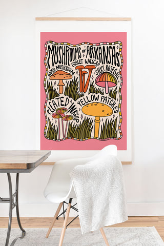 Doodle By Meg Mushrooms of Arkansas Art Print And Hanger
