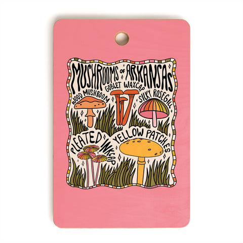 Doodle By Meg Mushrooms of Arkansas Cutting Board Rectangle