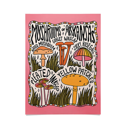 Doodle By Meg Mushrooms of Arkansas Poster