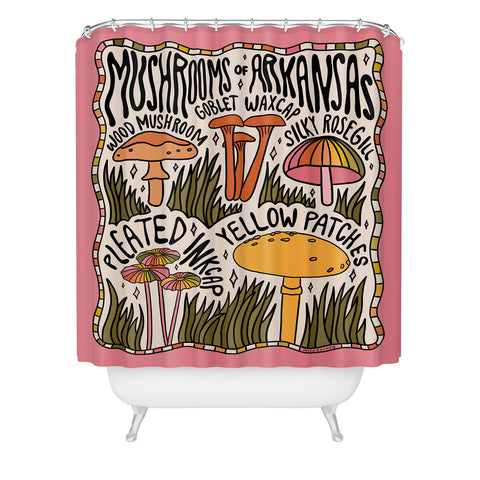 Doodle By Meg Mushrooms of Arkansas Shower Curtain