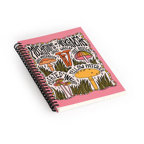 Doodle By Meg Mushrooms of Arkansas Spiral Notebook