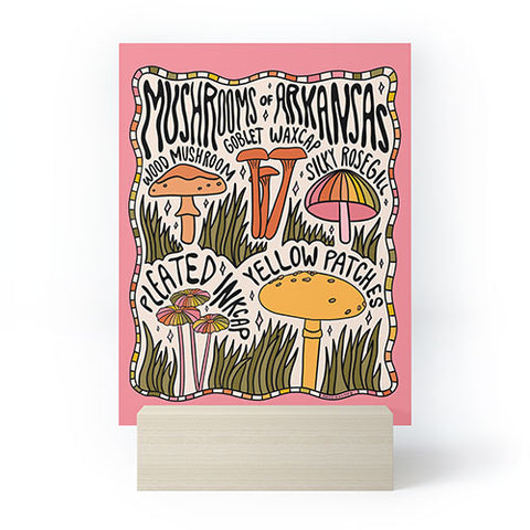 Doodle By Meg Mushrooms of Arkansas Mini Art Print