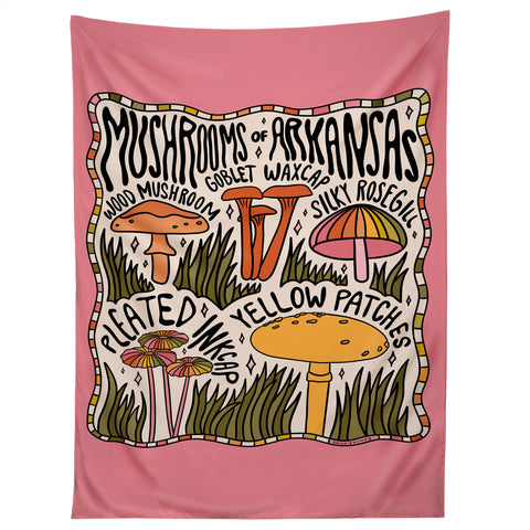 Doodle By Meg Mushrooms of Arkansas Tapestry