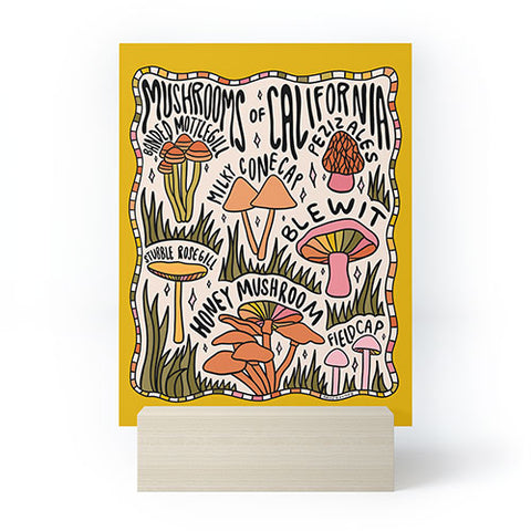 Doodle By Meg Mushrooms of California Mini Art Print