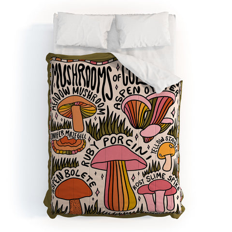 Doodle By Meg Mushrooms of Colorado Comforter