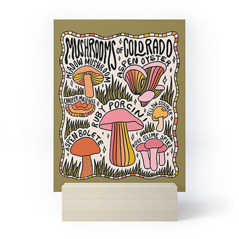 Doodle By Meg Mushrooms of Colorado Mini Art Print