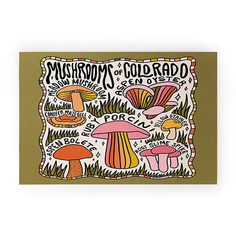 Doodle By Meg Mushrooms of Colorado Welcome Mat