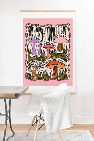 Doodle By Meg Mushrooms of Connecticut Art Print And Hanger