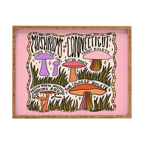 Doodle By Meg Mushrooms of Connecticut Rectangular Tray
