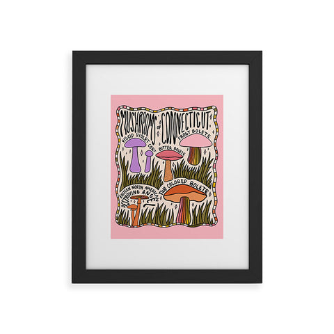 Doodle By Meg Mushrooms of Connecticut Framed Art Print
