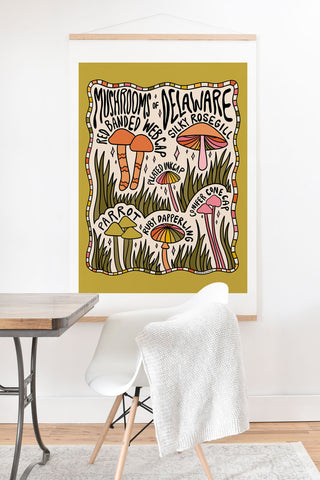 Doodle By Meg Mushrooms of Delaware Art Print And Hanger