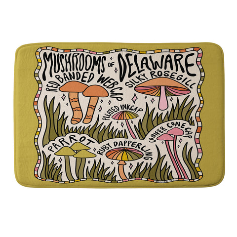 Doodle By Meg Mushrooms of Delaware Memory Foam Bath Mat