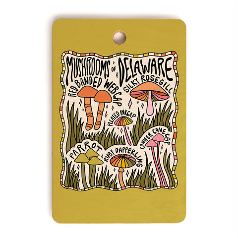 Doodle By Meg Mushrooms of Delaware Cutting Board Rectangle