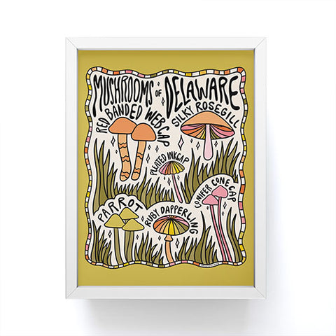 Doodle By Meg Mushrooms of Delaware Framed Mini Art Print
