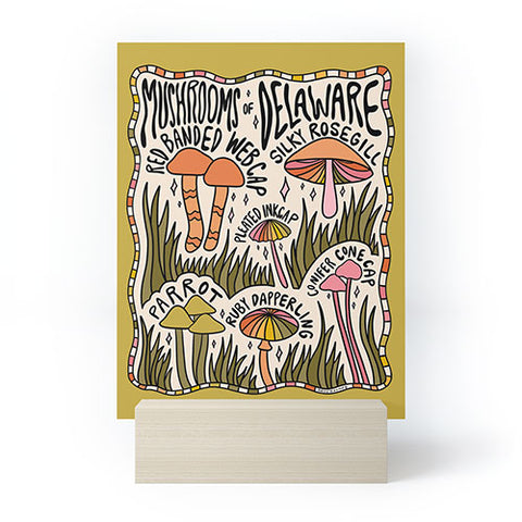 Doodle By Meg Mushrooms of Delaware Mini Art Print