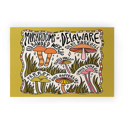 Doodle By Meg Mushrooms of Delaware Welcome Mat