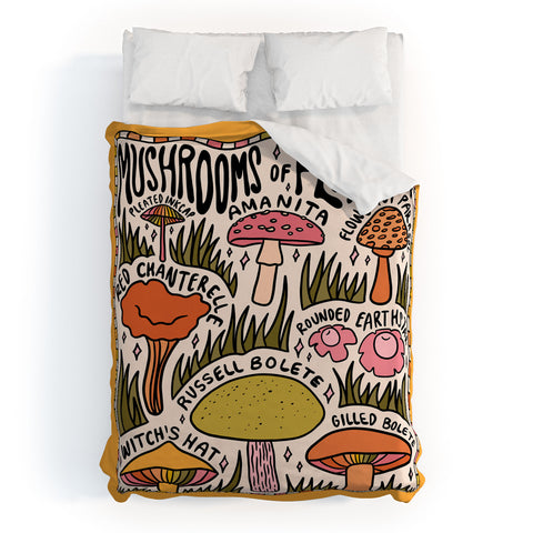Doodle By Meg Mushrooms of Florida Duvet Cover