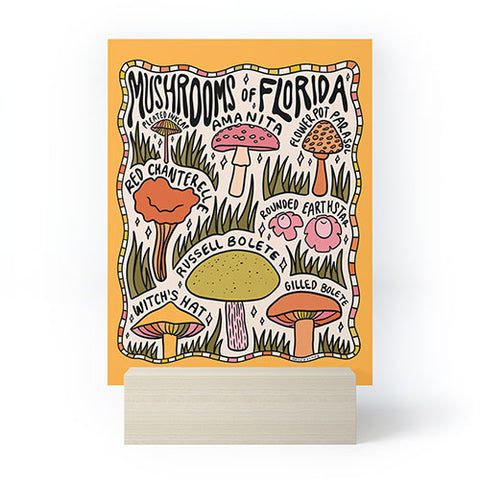 Doodle By Meg Mushrooms of Florida Mini Art Print