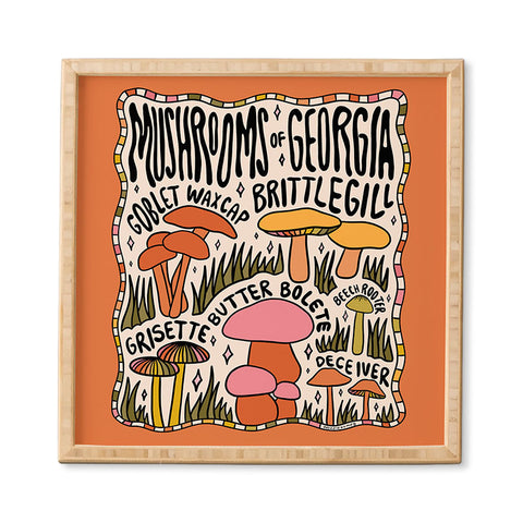 Doodle By Meg Mushrooms of Georgia Framed Wall Art