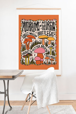 Doodle By Meg Mushrooms of Georgia Art Print And Hanger