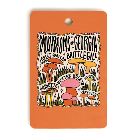 Doodle By Meg Mushrooms of Georgia Cutting Board Rectangle