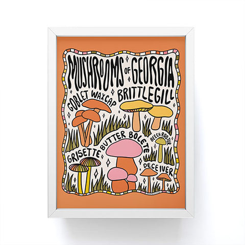 Doodle By Meg Mushrooms of Georgia Framed Mini Art Print