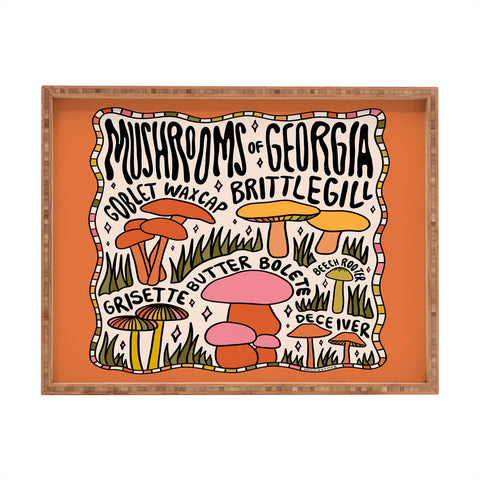 Doodle By Meg Mushrooms of Georgia Rectangular Tray
