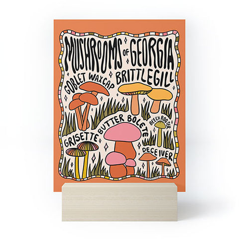 Doodle By Meg Mushrooms of Georgia Mini Art Print