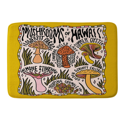 Doodle By Meg Mushrooms of Hawaii Memory Foam Bath Mat