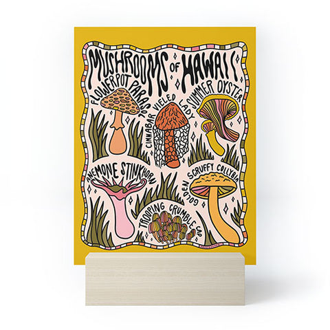 Doodle By Meg Mushrooms of Hawaii Mini Art Print