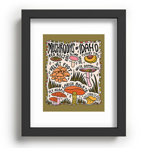 Doodle By Meg Mushrooms of Idaho Recessed Framing Rectangle
