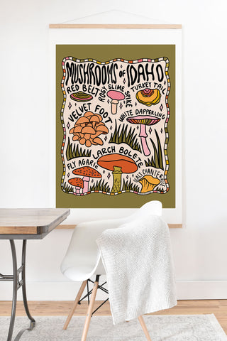 Doodle By Meg Mushrooms of Idaho Art Print And Hanger
