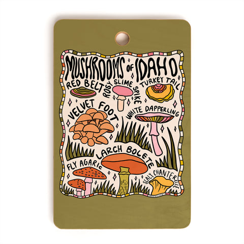 Doodle By Meg Mushrooms of Idaho Cutting Board Rectangle