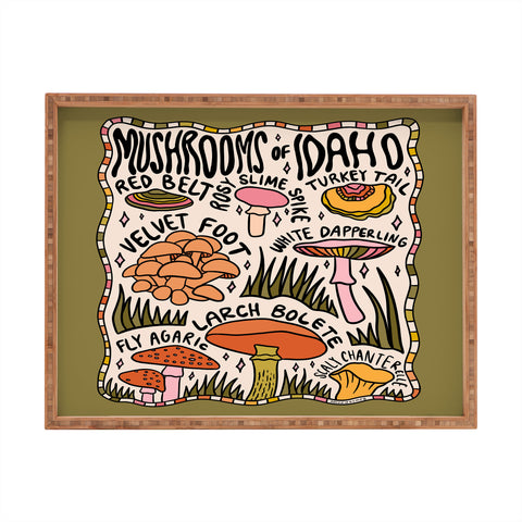Doodle By Meg Mushrooms of Idaho Rectangular Tray