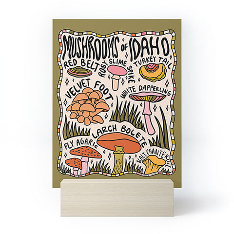 Doodle By Meg Mushrooms of Idaho Mini Art Print