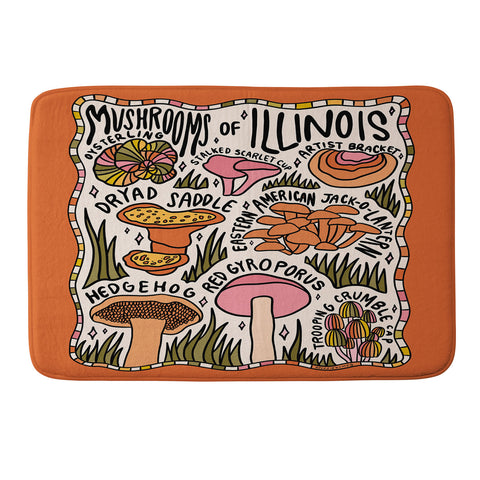 Doodle By Meg Mushrooms of Illinois Memory Foam Bath Mat