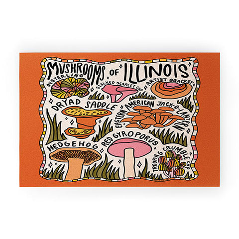 Doodle By Meg Mushrooms of Illinois Welcome Mat