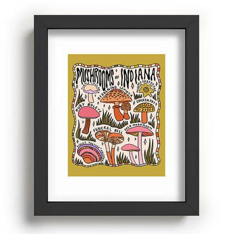Doodle By Meg Mushrooms of Indiana Recessed Framing Rectangle