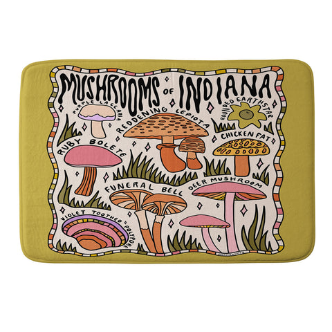 Doodle By Meg Mushrooms of Indiana Memory Foam Bath Mat