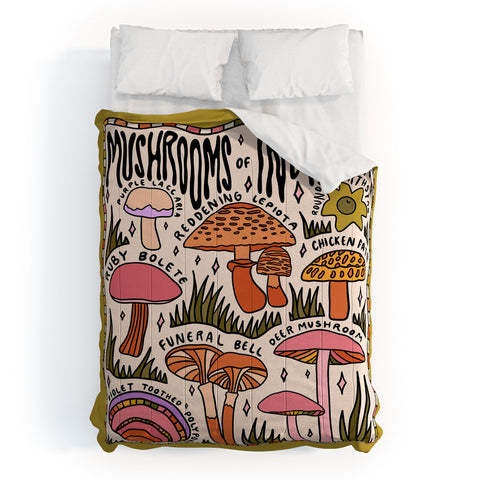 Doodle By Meg Mushrooms of Indiana Comforter